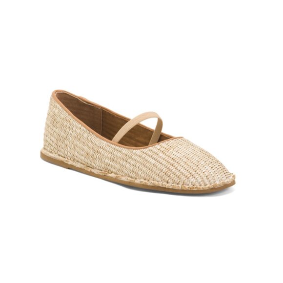 KELSI DAGGER Natural Harper Raffia Ballet Flats - Picture 1 of 2